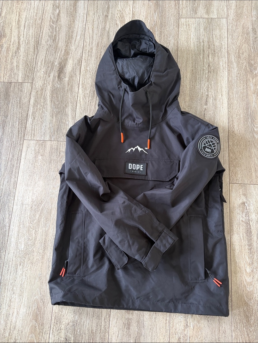 DOPE Snow Black Anorak Hooded Jacket